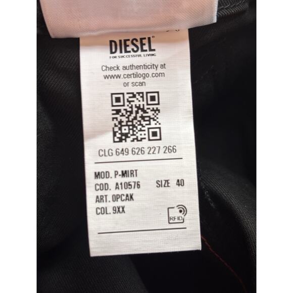 Diesel Black Nylon Cargo Pants Skater Goth Baggy P-Mirt NWT $375 - Picture 14 of 15